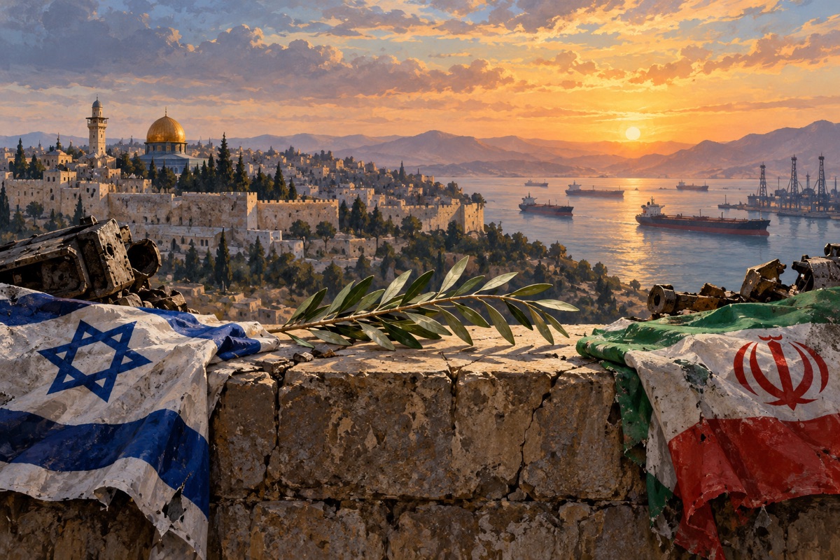 Editorial illustration: Israel–Iran ceasefire: what would make it last?