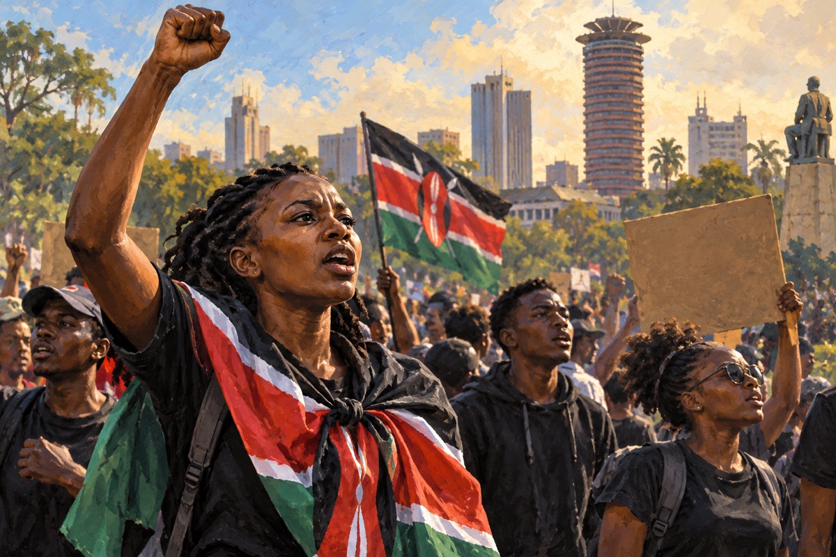 Editorial illustration: Kenya’s youth protests: economic pressure becomes a demand for accountability