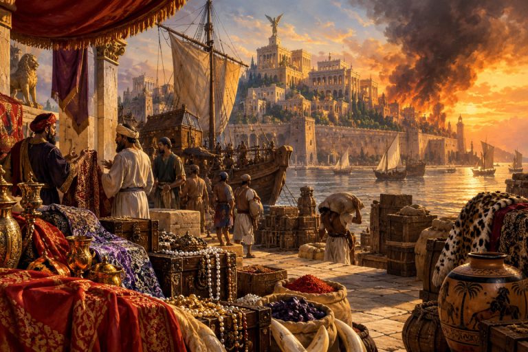 Editorial illustration: Is Revelation's MYSTERY BABYLON About to Fall?