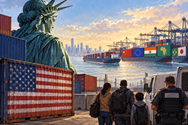 Editorial illustration: America’s global reputation: what international surveys reveal