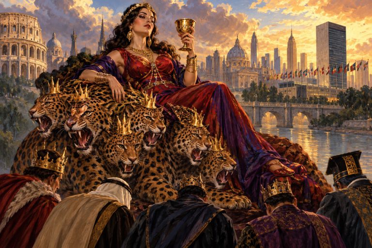 Editorial illustration: The Disturbing Prophecies of Mystery Babylon