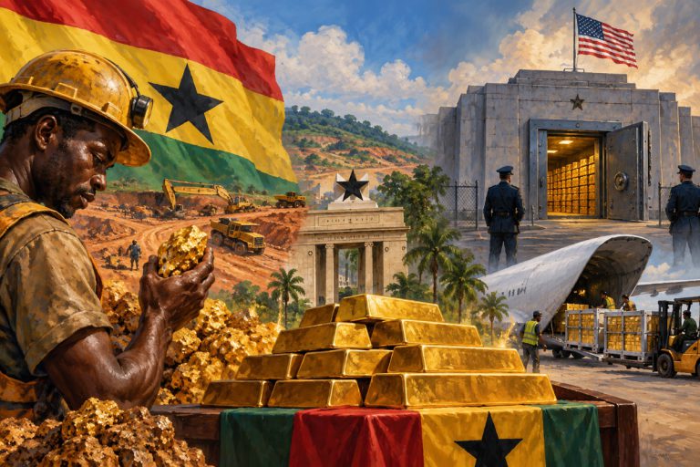 Editorial illustration: Ghana’s gold reforms, Fort Knox doubts and the return of national reserves