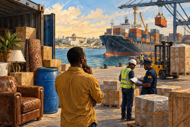 Editorial illustration: Shipping to Ghana: why the freight quote is only the beginning