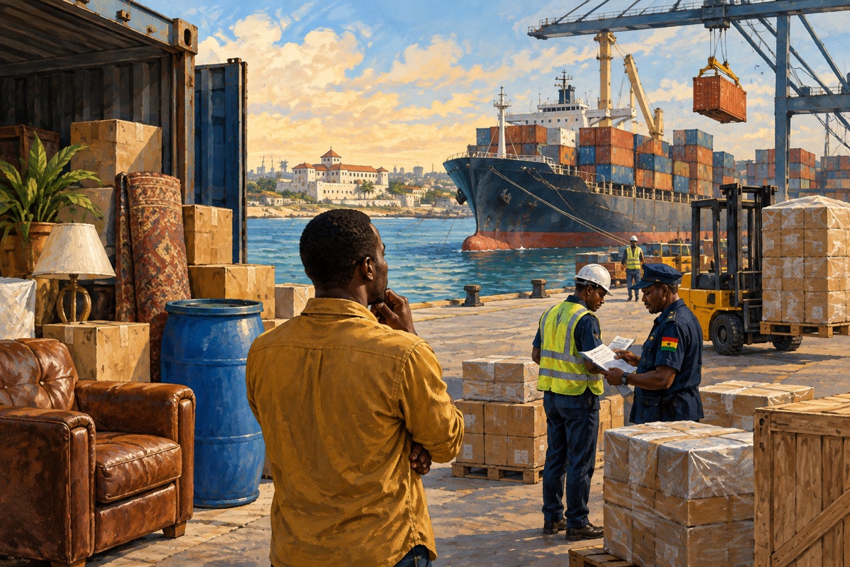 Editorial illustration: Shipping to Ghana: why the freight quote is only the beginning
