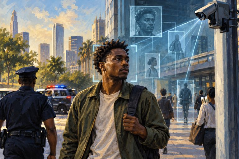 Editorial illustration: Minority Report and AI: are we moving towards predictive policing?